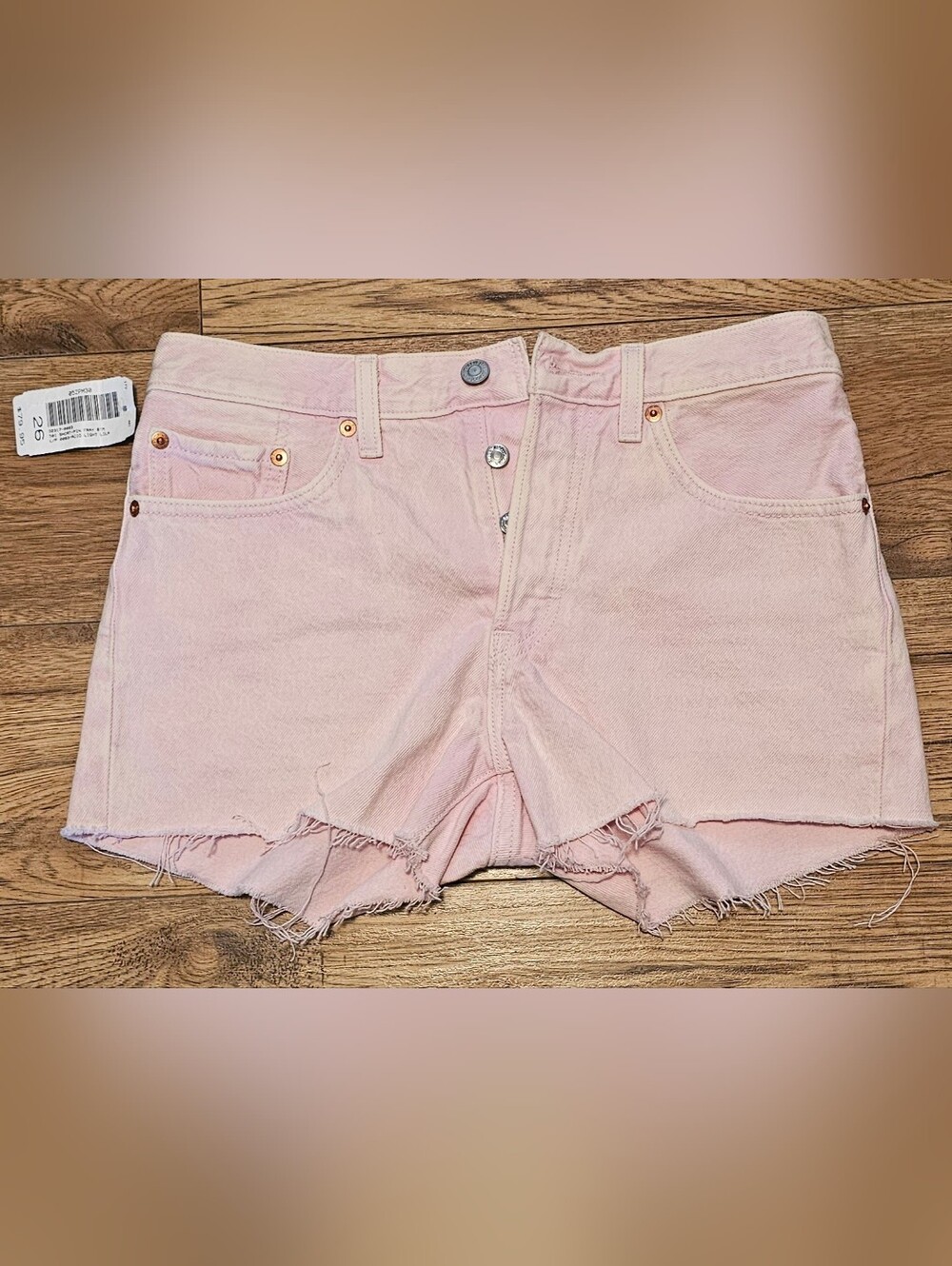 Levis Pink Denim Cutoff Shorts